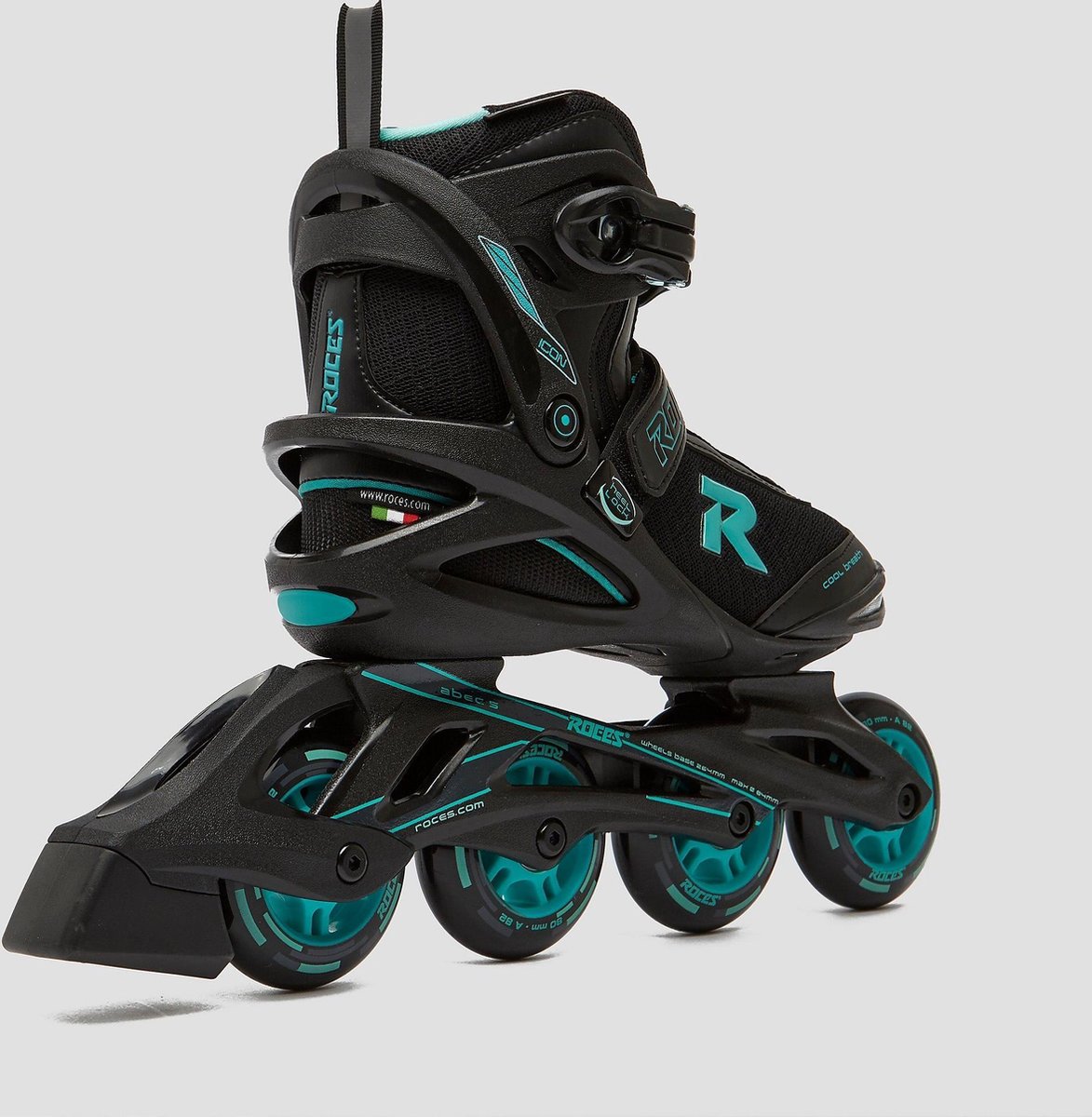 Roces Icon Skeelers / Inline Skates Zwart/ Groen Volwassenen Maat