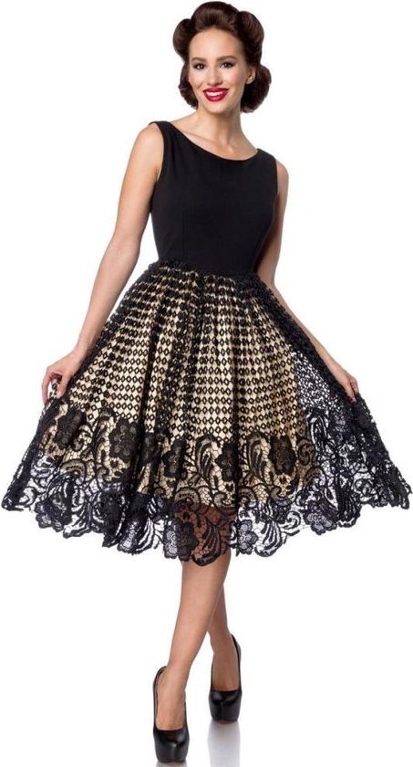 Belsira - Lace Swing jurk - XL - Zwart