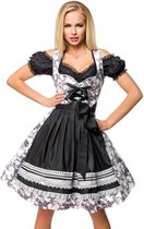 Dirndline Kostuum jurk -XXS- Dirndl Oktoberfest Zwart/Wit