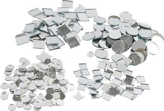 200 Stuks Gouden Spiegelmozaïek Tegels – 1 Cm Vierkant – Echt Glas – Voor Craft En Decoratie!