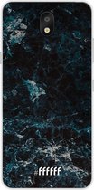 LG K30 (2019) Hoesje Transparant TPU Case - Dark Blue Marble #ffffff