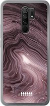 Xiaomi Redmi 9 Hoesje Transparant TPU Case - Purple Marble #ffffff