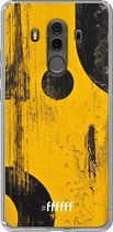 Huawei Mate 10 Pro Hoesje Transparant TPU Case - Black And Yellow #ffffff