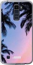 LG K10 (2016) Hoesje Transparant TPU Case - Sunset Palms #ffffff