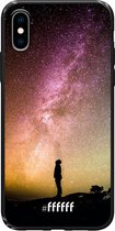 iPhone Xs Hoesje TPU Case - Watching the Stars #ffffff