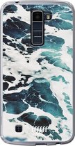 LG K10 (2016) Hoesje Transparant TPU Case - Waves #ffffff