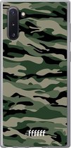 Samsung Galaxy Note 10 Hoesje Transparant TPU Case - Woodland Camouflage #ffffff