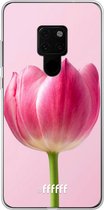 Huawei Mate 20 Hoesje Transparant TPU Case - Pink Tulip #ffffff