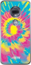 Motorola Moto G7 Hoesje Transparant TPU Case - Psychedelic Tie Dye #ffffff