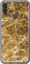 Samsung Galaxy A11 Hoesje Transparant TPU Case - Gold Marble #ffffff