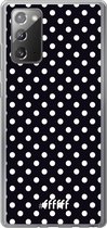 Samsung Galaxy Note 20 Hoesje Transparant TPU Case - Onyx Dots #ffffff