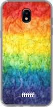 Samsung Galaxy J5 (2017) Hoesje Transparant TPU Case - Rainbow Veins #ffffff