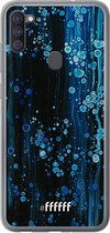 Samsung Galaxy A11 Hoesje Transparant TPU Case - Bubbling Blues #ffffff