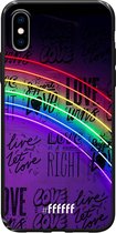 iPhone X Hoesje TPU Case - Love is Love #ffffff