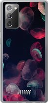 Samsung Galaxy Note 20 Hoesje Transparant TPU Case - Jellyfish Bloom #ffffff