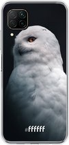 Huawei P40 Lite Hoesje Transparant TPU Case - Witte Uil #ffffff