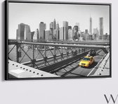 New York taxi close-up - Foto Prent Canvas Schilderijen (Wanddecoratie woonkamer / slaapkamer) -