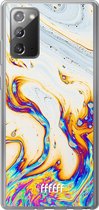Samsung Galaxy Note 20 Hoesje Transparant TPU Case - Bubble Texture #ffffff