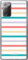 Samsung Galaxy Note 20 Hoesje Transparant TPU Case - Pastel Tracks #ffffff