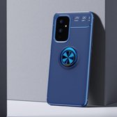 OnePlus 9 Hoesje TPU Back Cover met Magnetische Kickstand Ring Blauw