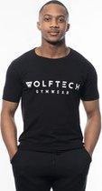 Wolftech Gymwear Sportshirt Heren - Zwart - L - Slim Fit - Sportkleding Heren