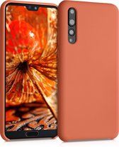 kwmobile telefoonhoesje voor Huawei P20 Pro - Hoesje met siliconen coating - Smartphone case in zomers oranje