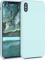 kwmobile telefoonhoesje voor Apple iPhone XS Max - Hoesje met siliconen coating - Smartphone case in cool mint