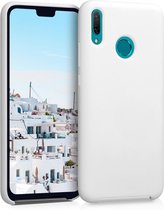 kwmobile telefoonhoesje voor Huawei Y9 (2019) - Hoesje met siliconen coating - Smartphone case in wit