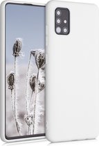 kwmobile telefoonhoesje voor Samsung Galaxy A51 - Hoesje voor smartphone - Back cover in mat wit