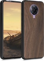 kwmobile telefoonhoesje voor Xiaomi Poco F2 Pro / Redmi K30 Pro (Zoom) - Hoesje met bumper in donkerbruin - Back cover - walnoothout