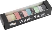 Washi Tape 10 rolletjes van 3 meter - Craft Sensations - 10 verschillende designs - Bullet journal - Decoratietape - washitape met folie en glitter