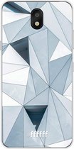 LG K30 (2019) Hoesje Transparant TPU Case - Mirrored Polygon #ffffff