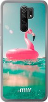 Xiaomi Redmi 9 Hoesje Transparant TPU Case - Flamingo Floaty #ffffff