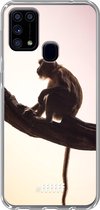 Samsung Galaxy M31 Hoesje Transparant TPU Case - Macaque #ffffff