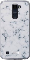 LG K10 (2016) Hoesje Transparant TPU Case - Classic Marble #ffffff