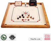 Carrom, ECO hardhout, Officiële wedstrijdmaat met Draagtas Klasse en Geweldig