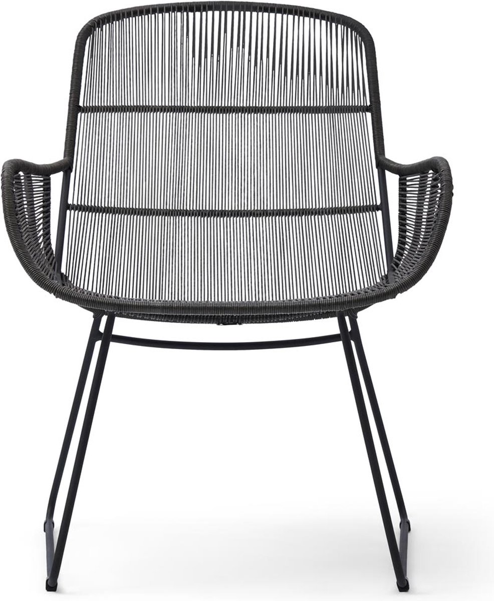 Riviera Maison Tuinstoel - Draadstoel - Hartford Outdoor Lounge Chair - Zwart