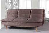 Sortio Home - Bank Milie - Taupe - Slaapbank - Velvet