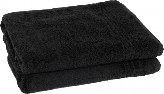 Bamboe Sauna Handdoek Zwart 140x70cm - sneldrogende bamboe handdoeken - badlaken - badhanddoek