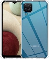 Shockproof Flexibele achterkant Silicone hoesje transparant Geschikt voor: Samsung Galaxy A12