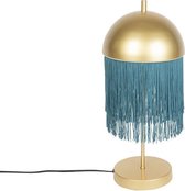 QAZQA fringle - Oosterse Tafellamp - 1 lichts - H 45 cm - Groen - Woonkamer | Slaapkamer | Keuken