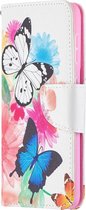 Samsung Galaxy S21 Hoesje - Mobigear - Design Serie - Kunstlederen Bookcase - Butterfly - Hoesje Geschikt Voor Samsung Galaxy S21