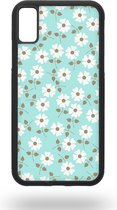 Blauw Grijs Bright Daisy Telefoonhoesje - Apple iPhone X / XS