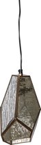 PTMD Rino antieke glazen hanglamp messing S