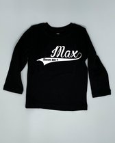 Shirt Naam since .. - Zwart, 110/116