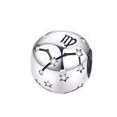 Sterrenbeeld maagd bedel zirkonia | zodiac virgo bead | Zilverana | geschikt voor Biagi , Pandora , Trollbeads armband | 925 zilver