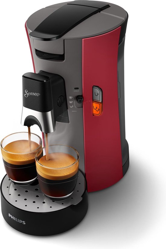 Opties voor koffiebereiding - Philips CSA240/90 - Philips Senseo Select CSA240/90 - Koffiepadapparaat - Dieprood en kasjmiergrijs