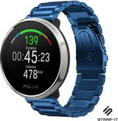Stalen Smartwatch bandje - Geschikt voor  Polar Ignite stalen band - blauw - Strap-it Horlogeband / Polsband / Armband