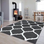 Tapiso Luxury Vloerkleed Grijs Trellis Woonkamer Modern Tapijten Maat- 250x300