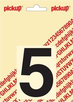 Pickup plakcijfer Helvetica 80 mm - zwart 5